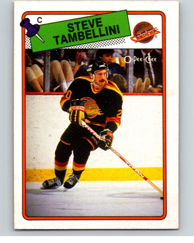 1988-89 O-Pee-Chee #258 Steve Tambellini Vancouver Canucks V53961 Image 1