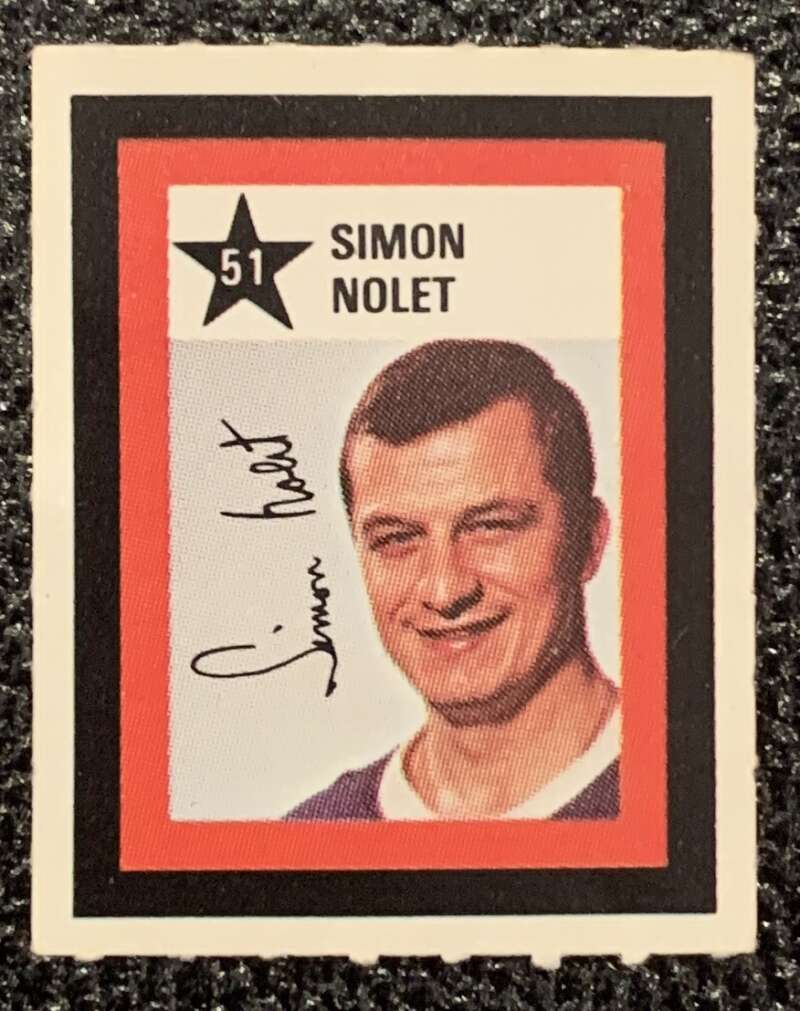 1970-71 Colgate Stamps #51 Simon Nolet Philadelphia Flyers V54224 Image 1