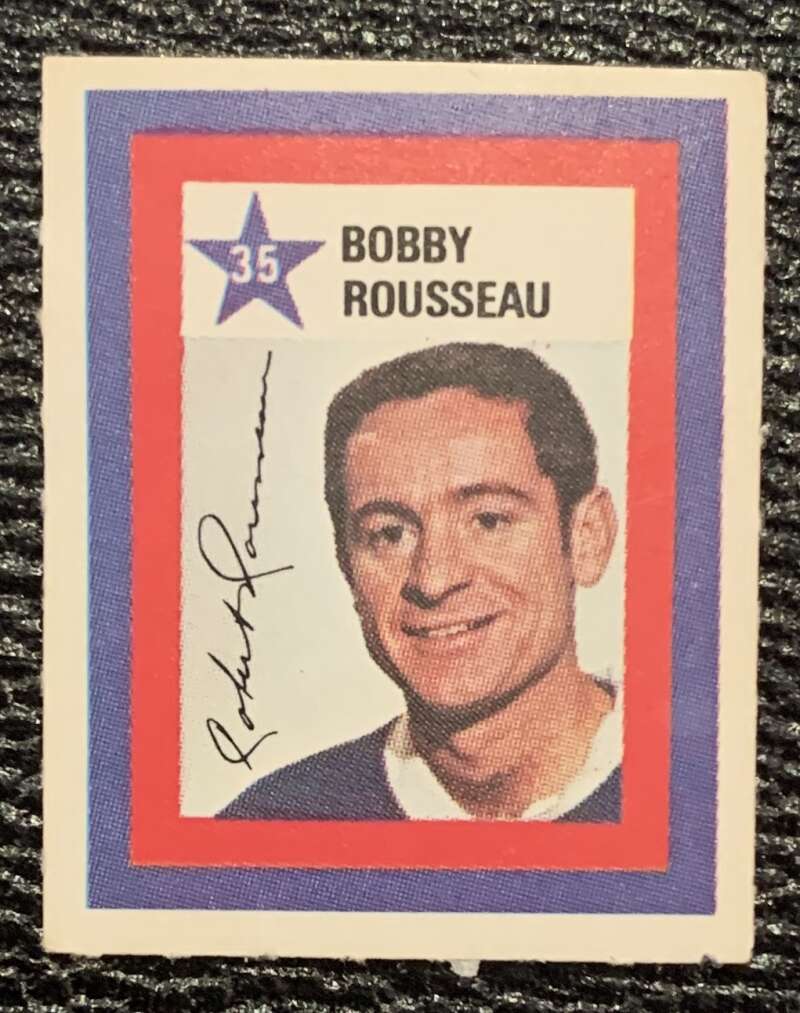 1970-71 Colgate Stamps #35 Bobby Rousseau Montreal Canadiens V54227 Image 1