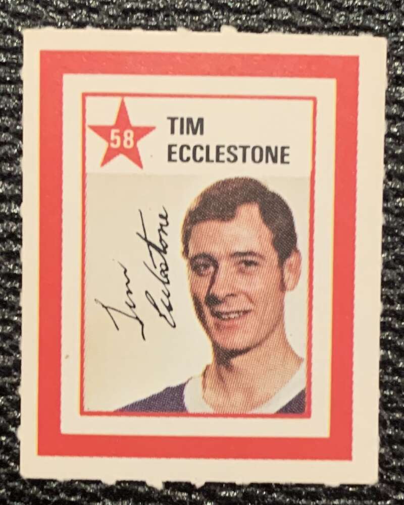 1970-71 Colgate Stamps #58 Tim Ecclestone St. Louis Blues V54232 Image 1