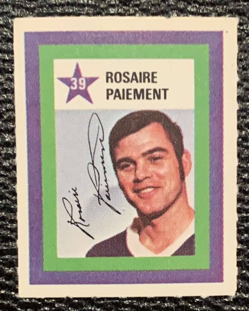 1970-71 Colgate Stamps #39 Rosaire Paiement Philadelphia Flyers V54236 Image 1