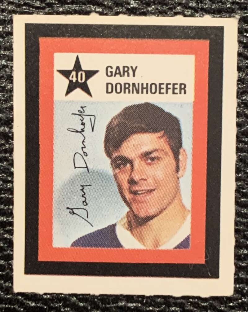 1970-71 Colgate Stamps #40 Gary Dornhoefer Philadelphia Flyers V54238 Image 1