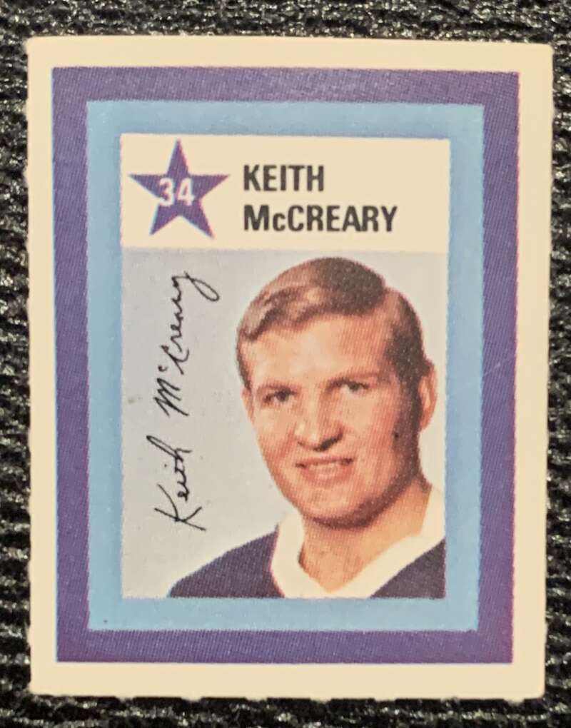 1970-71 Colgate Stamps #34 Keith McCreary Pittsburgh Penguins V54240 Image 1