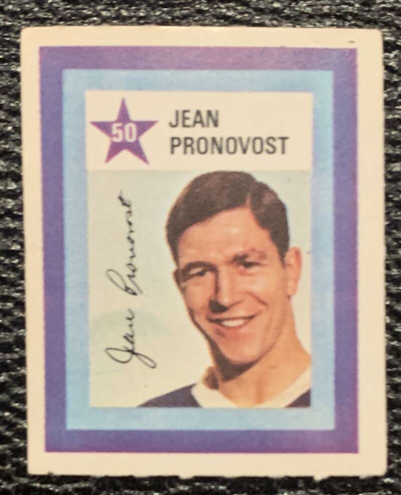 1970-71 Colgate Stamps #50 Jean Pronovost Pittsburgh Penguins V54242 Image 1