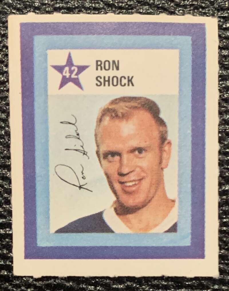 1970-71 Colgate Stamps #42 Ron Schock Pittsburgh Penguins V54243 Image 1