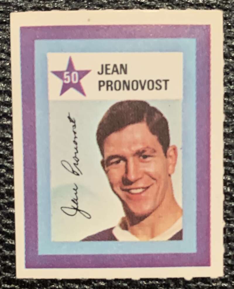 1970-71 Colgate Stamps #50 Jean Pronovost Pittsburgh Penguins V54245 Image 1