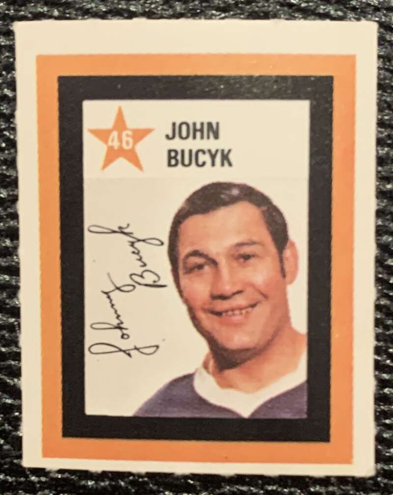 1970-71 Colgate Stamps #46 Johnny Bucyk Boston Bruins V54247 Image 1