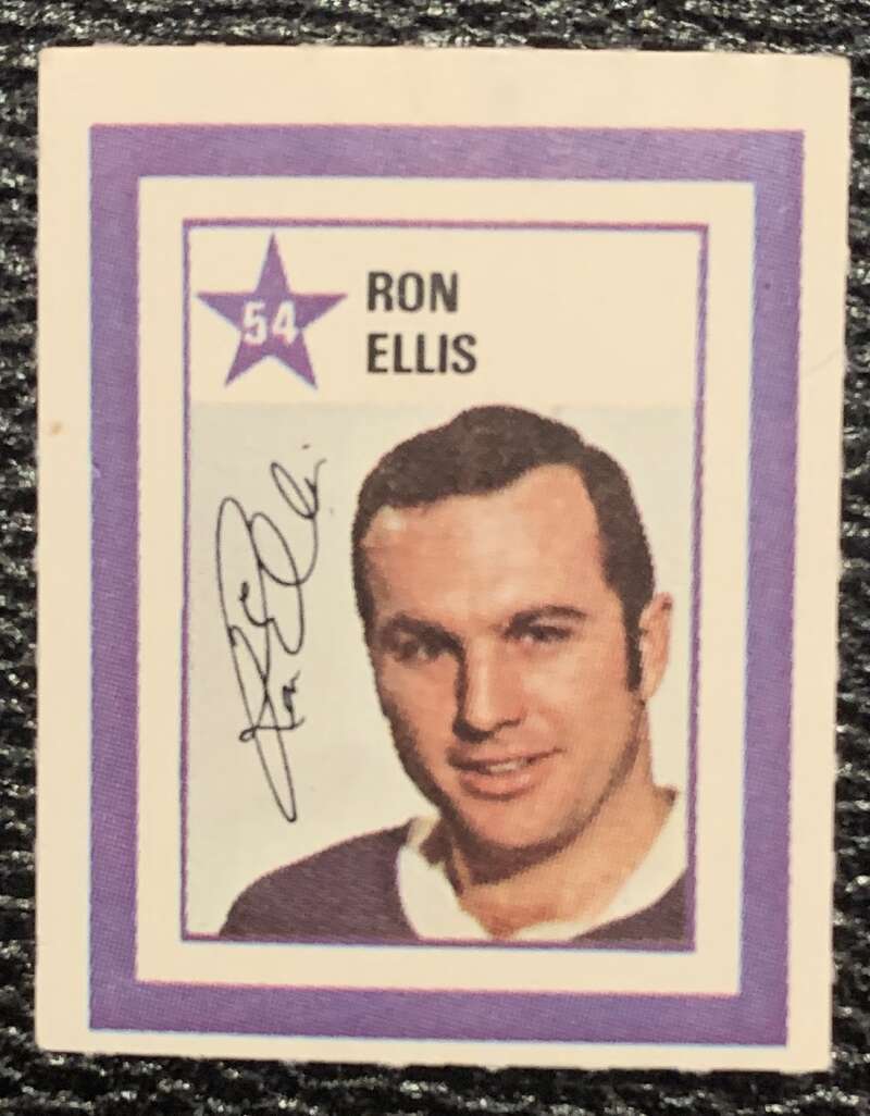 1970-71 Colgate Stamps #54 Ron Ellis Toronto Maple Leafs V54248 Image 1