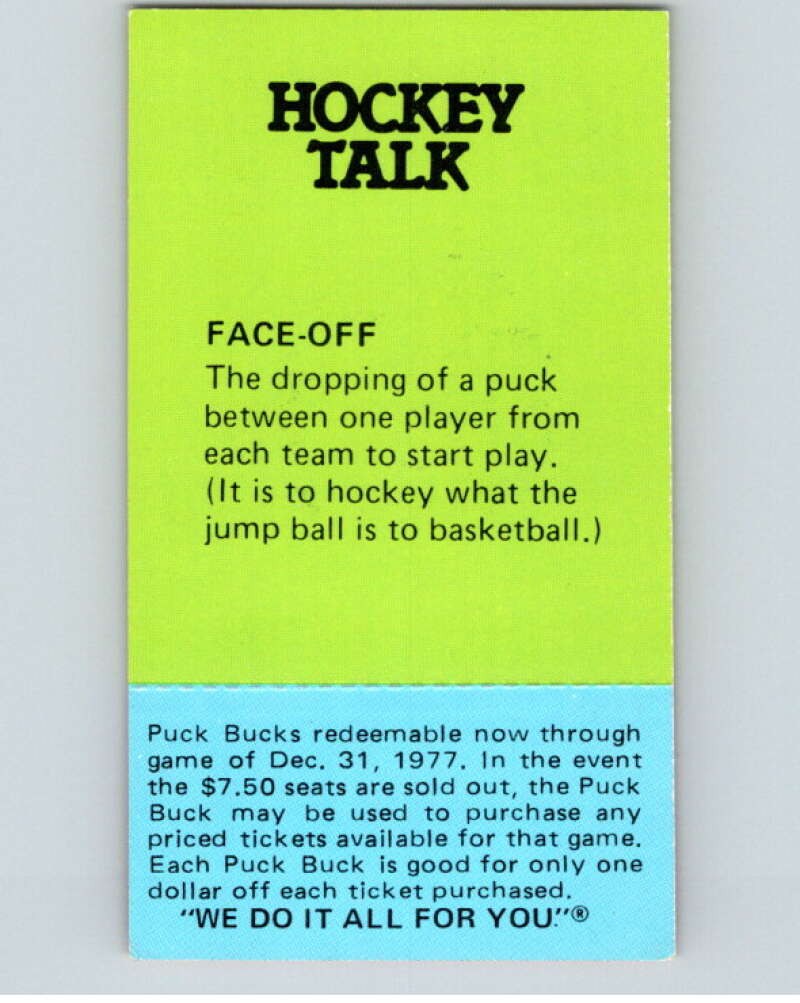 1977-78 McDonald's Puck Buck Hockey  #10 Pierre Larouche  V54288 Image 2