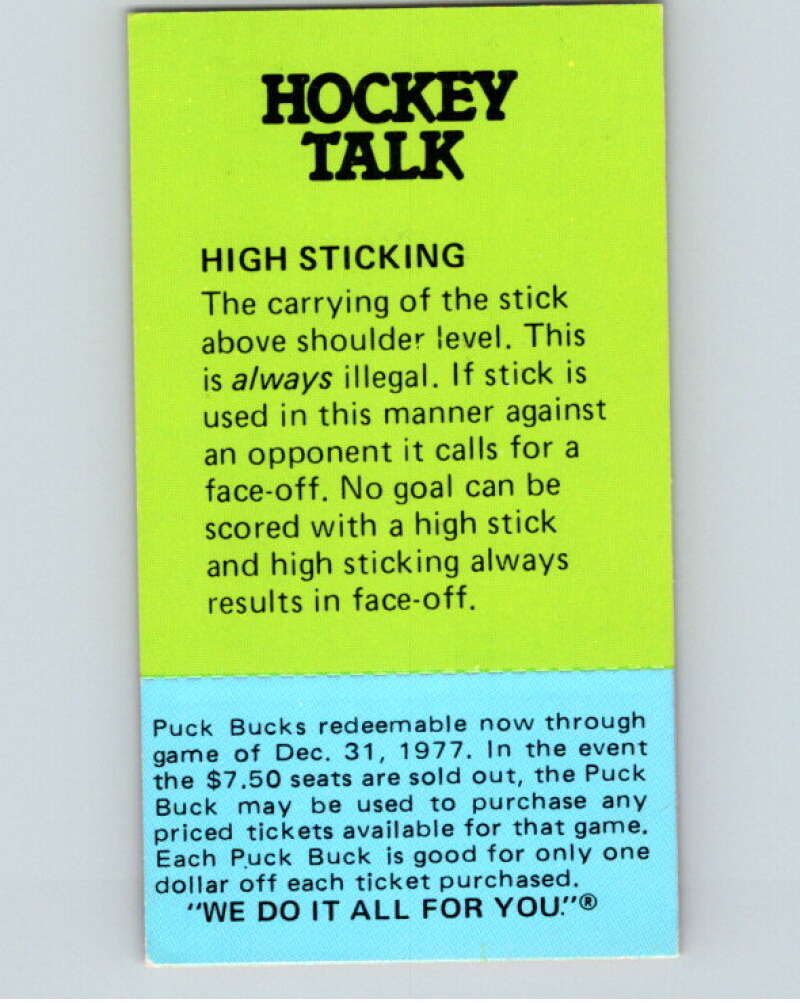 1977-78 McDonald's Puck Buck Hockey  #18 Lowell MacDonald  V54292 Image 2