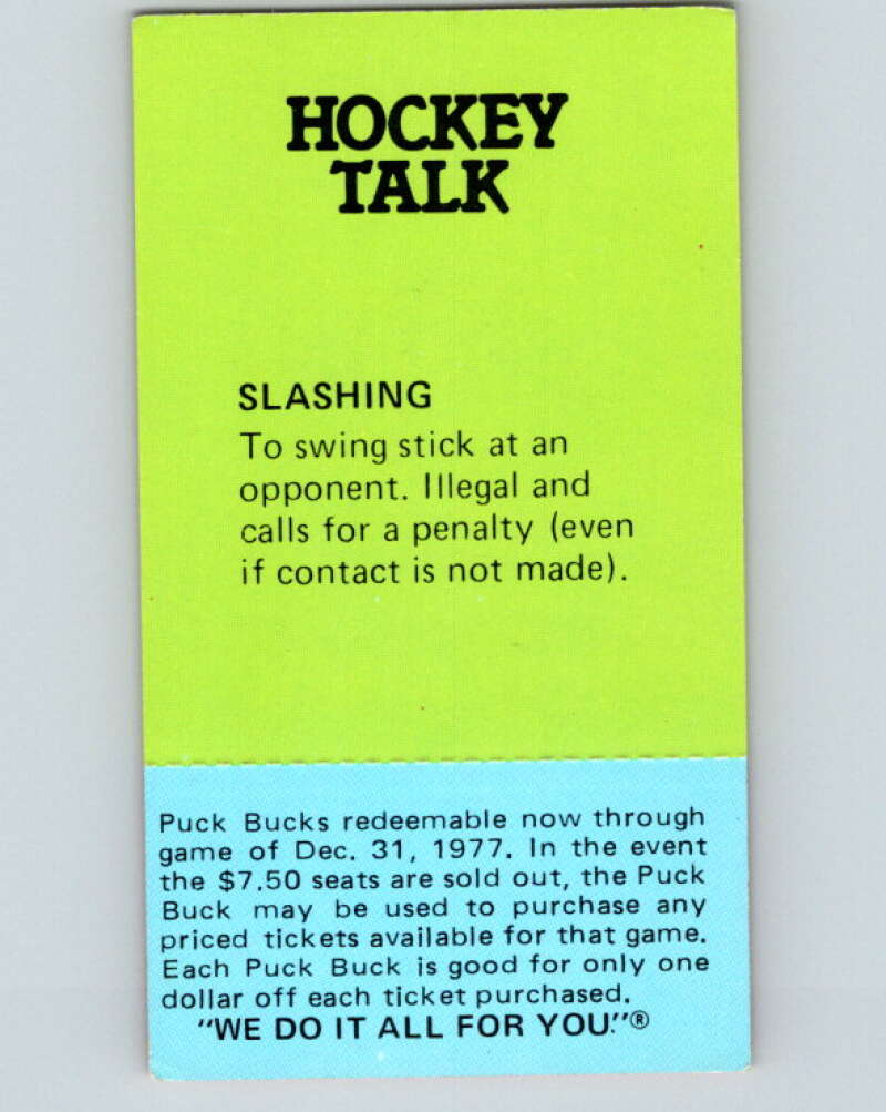 1977-78 McDonald's Puck Buck Hockey  #26 Syl Apps  V54296 Image 2