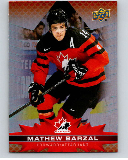 2021-22 Upper Deck Tim Hortons Team Canada  #6 Mathew Barzal   V52530 Image 1