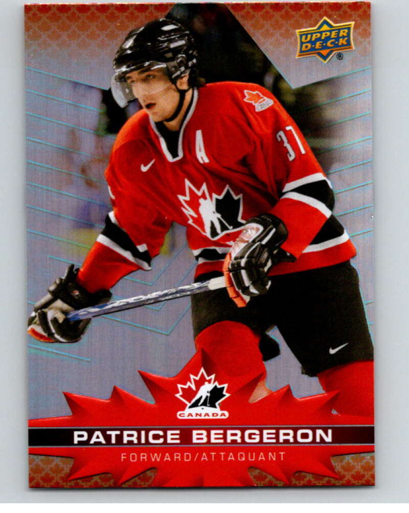 2021-22 Upper Deck Tim Hortons Team Canada #20 Patrice Bergeron V52560 Image 1
