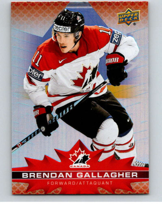 2021-22 Upper Deck Tim Hortons Team Canada  #62 Brendan Gallagher    V52647 Image 1