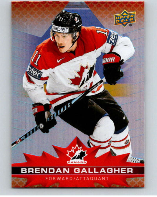 2021-22 Upper Deck Tim Hortons Team Canada  #62 Brendan Gallagher    V52648 Image 1