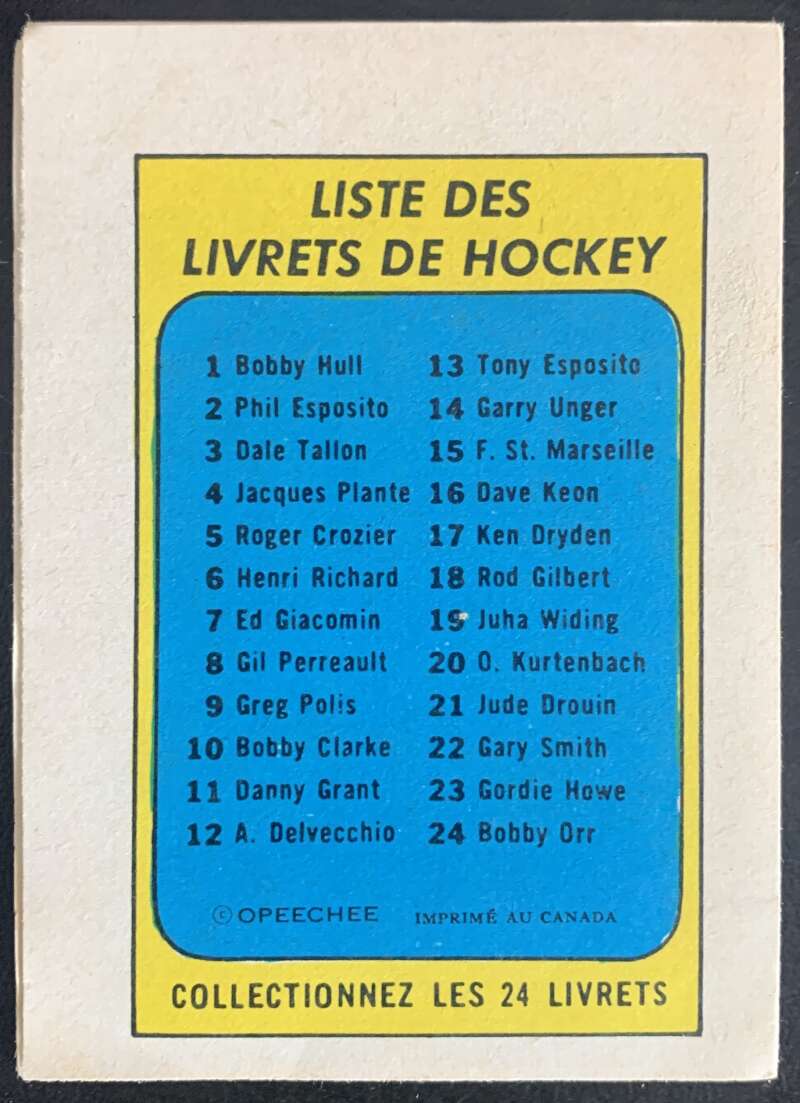 1971-72 O-Pee-Chee Booklets French #5 Roger Crozier V54305 Image 2