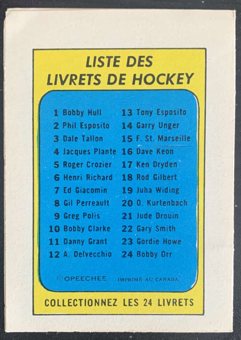 1971-72 O-Pee-Chee Booklets French #5 Roger Crozier V54306 Image 2