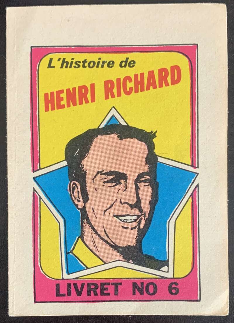 1971-72 O-Pee-Chee Booklets French #6 Henri Richard V54308 Image 1