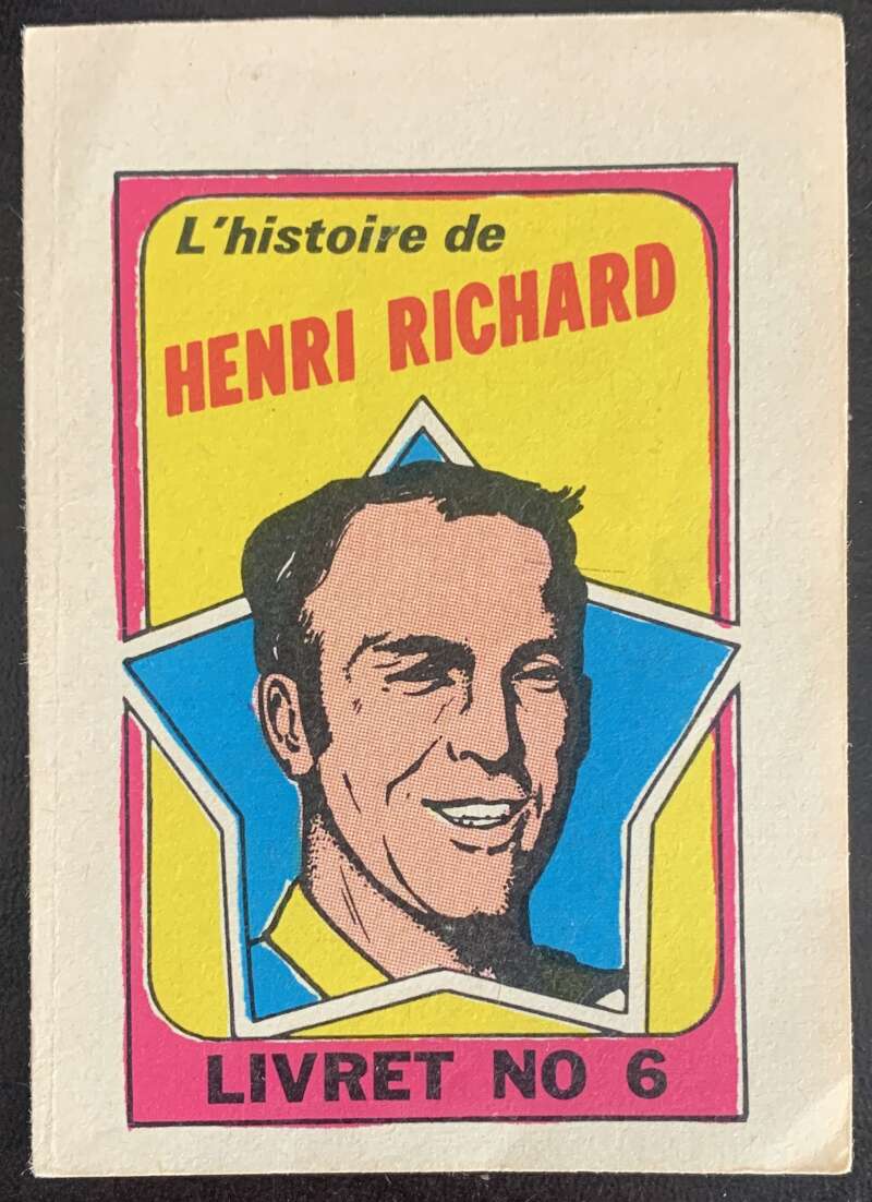1971-72 O-Pee-Chee Booklets French #6 Henri Richard    V54308 Image 1