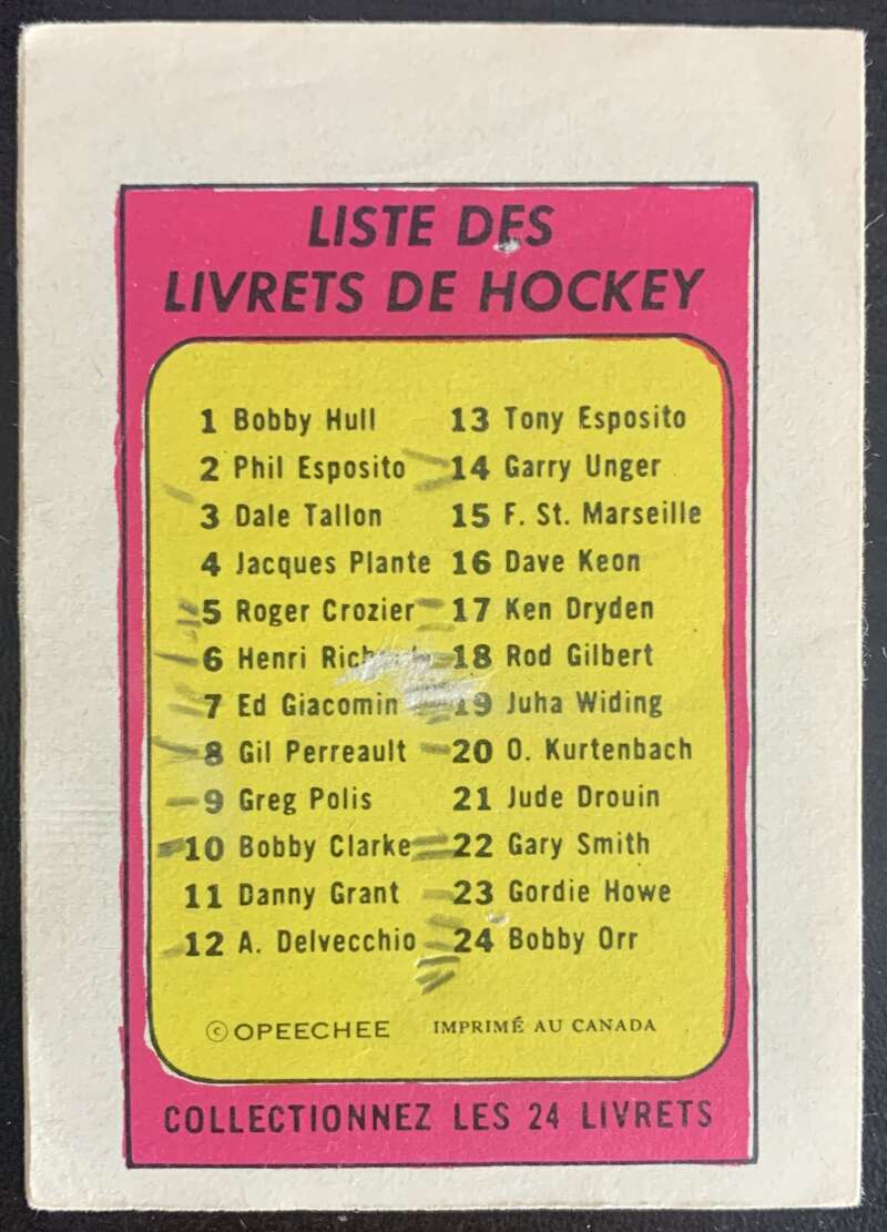 1971-72 O-Pee-Chee Booklets French #6 Henri Richard V54308 Image 2