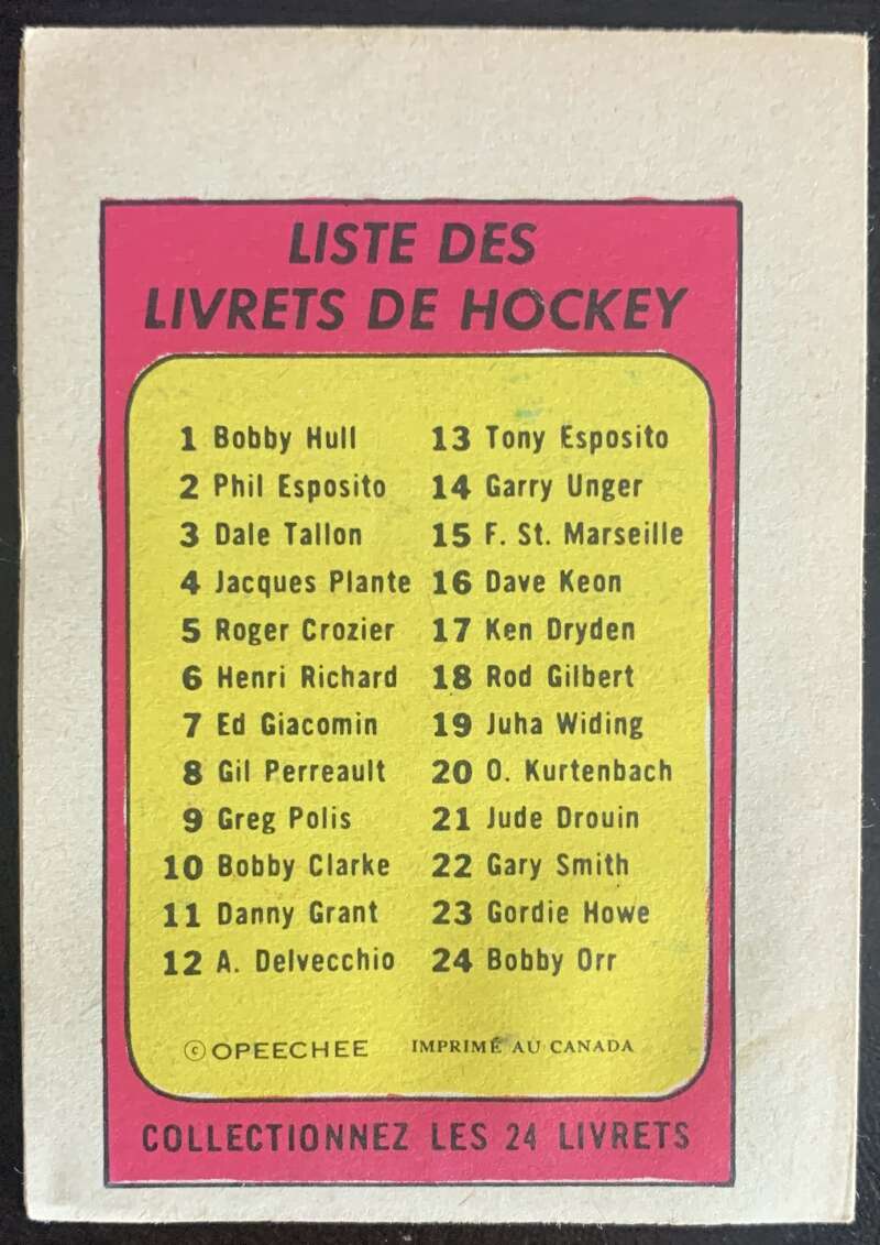 1971-72 O-Pee-Chee Booklets French #6 Henri Richard V54309 Image 2