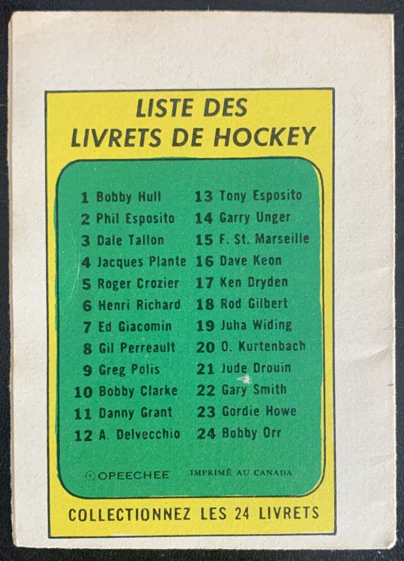 1971-72 O-Pee-Chee Booklets French #8 Gilbert Perreault    V54313 Image 2