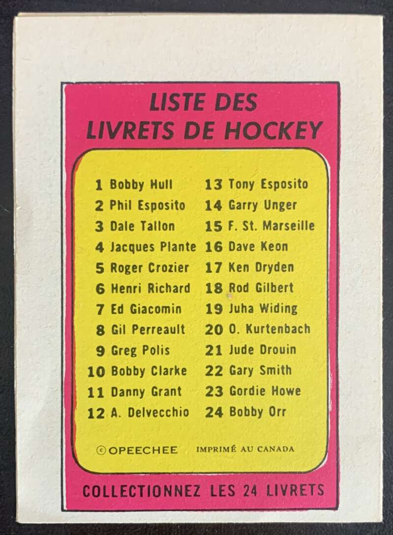 1971-72 O-Pee-Chee Booklets French #11 Danny Grant V54319 Image 2