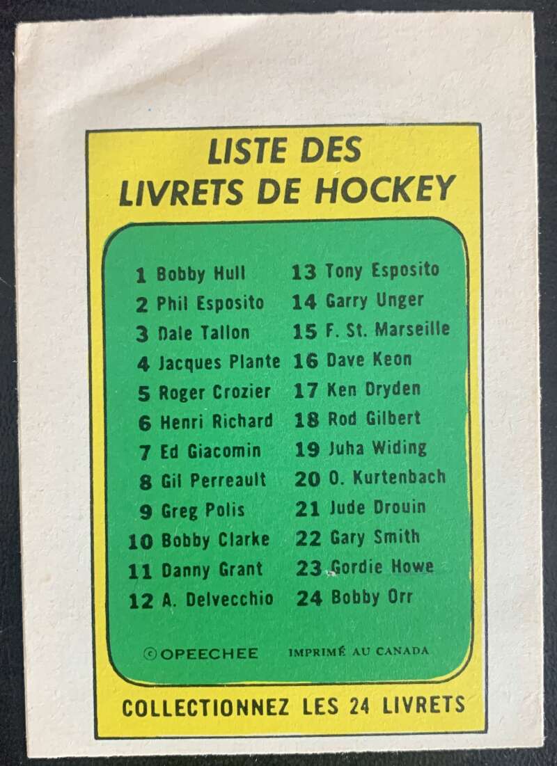 1971-72 O-Pee-Chee Booklets French #12 Alex Delvecchio V54320 Image 2