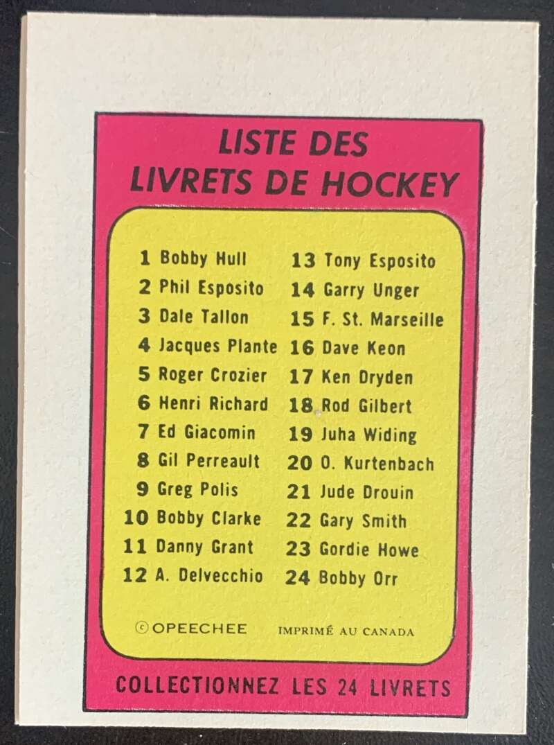 1971-72 O-Pee-Chee Booklets French #15 Frank St. Marseille V54328 Image 2
