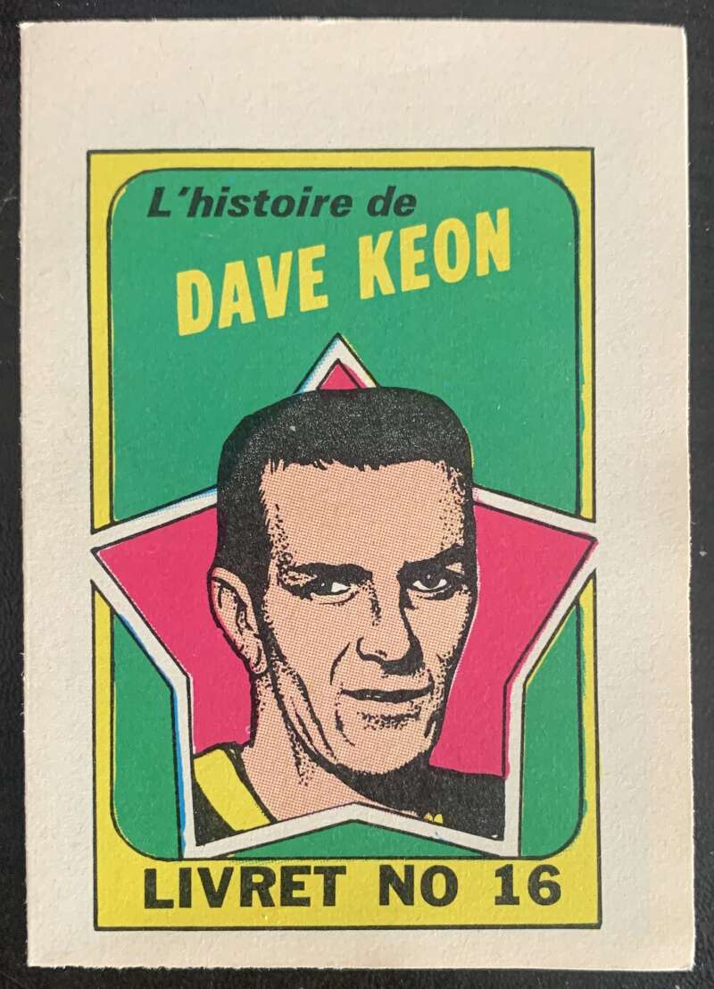 1971-72 O-Pee-Chee Booklets French #16 Dave Keon V54330 Image 1