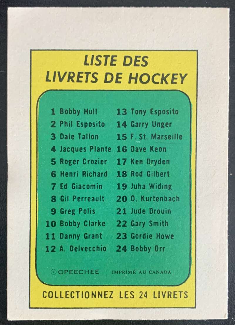 1971-72 O-Pee-Chee Booklets French #16 Dave Keon V54330 Image 2