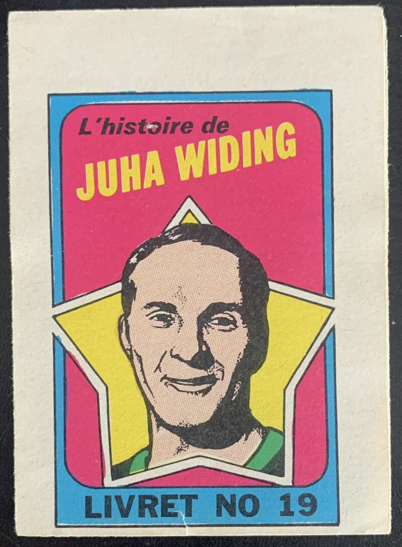 1971-72 O-Pee-Chee Booklets French #19 Juha Widing V54336 Image 1