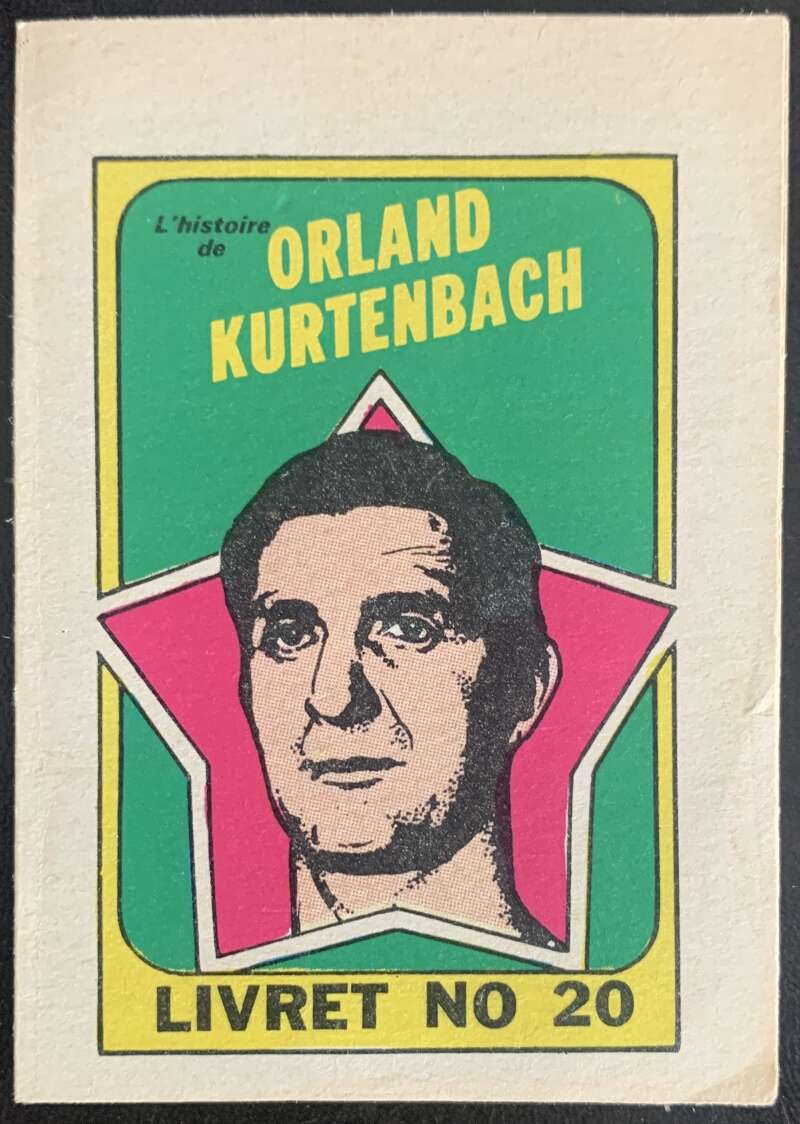 1971-72 O-Pee-Chee Booklets French #20 Orland Kurtenbach V54339 Image 1