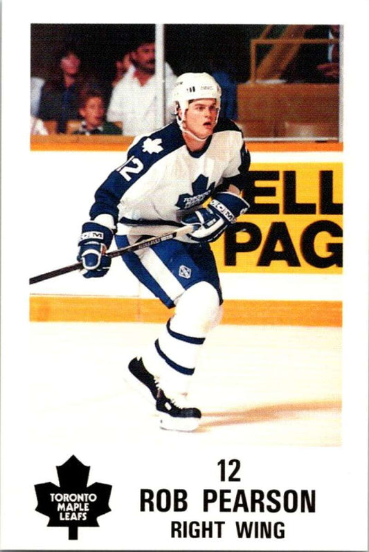 1990 Toronto Maple Leafs York Police Promo #12 Rob Pearson  V54353 Image 1
