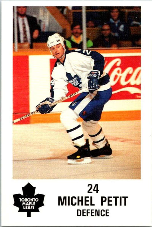1990 Toronto Maple Leafs York Police Promo #24 Michel Petit  V54367 Image 1
