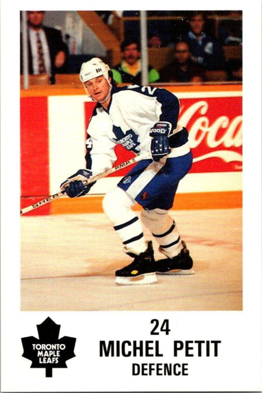 1990 Toronto Maple Leafs York Police Promo #24 Michel Petit  V54368 Image 1