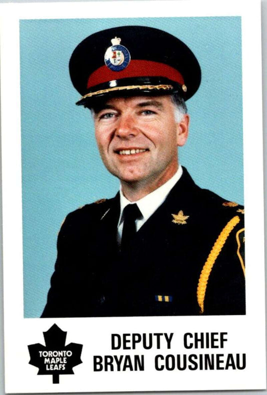 1990 Toronto Maple Leafs York Police Promo Bryan Cousineau  V54392 Image 1