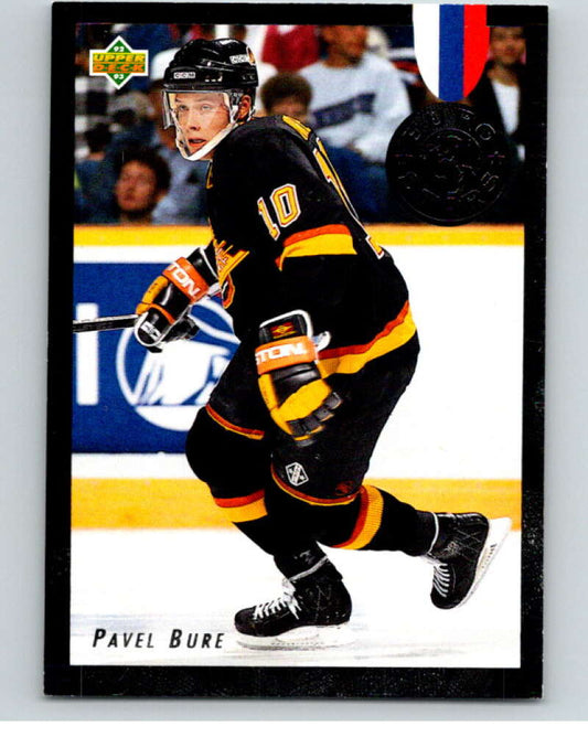 1992-93 Upper Deck Euro-Stars #E2 Pavel Bure  Vancouver Canucks  V54415 Image 1