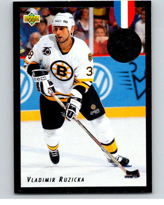 1992-93 Upper Deck Euro-Stars #E4 Vladimir Ruzicka  Boston Bruins  V54417 Image 1