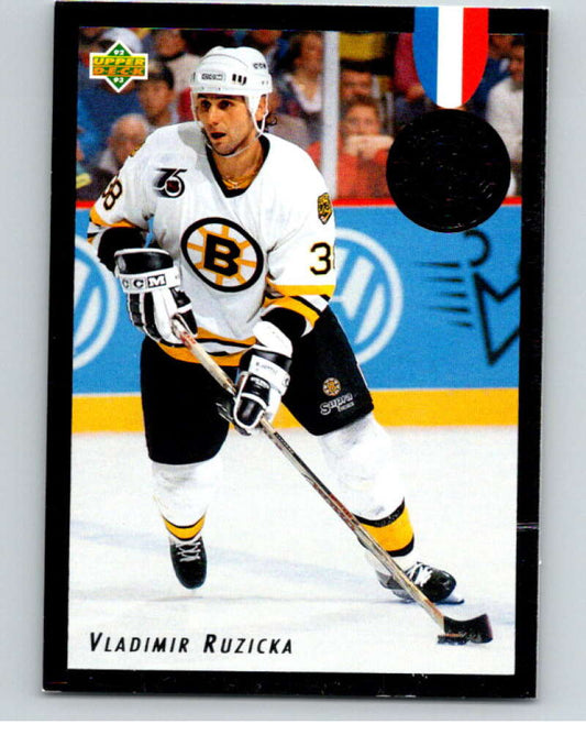 1992-93 Upper Deck Euro-Stars #E4 Vladimir Ruzicka  Boston Bruins  V54418 Image 1