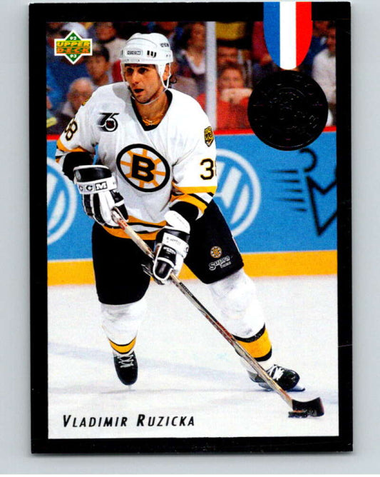 1992-93 Upper Deck Euro-Stars #E4 Vladimir Ruzicka  Boston Bruins  V54419 Image 1