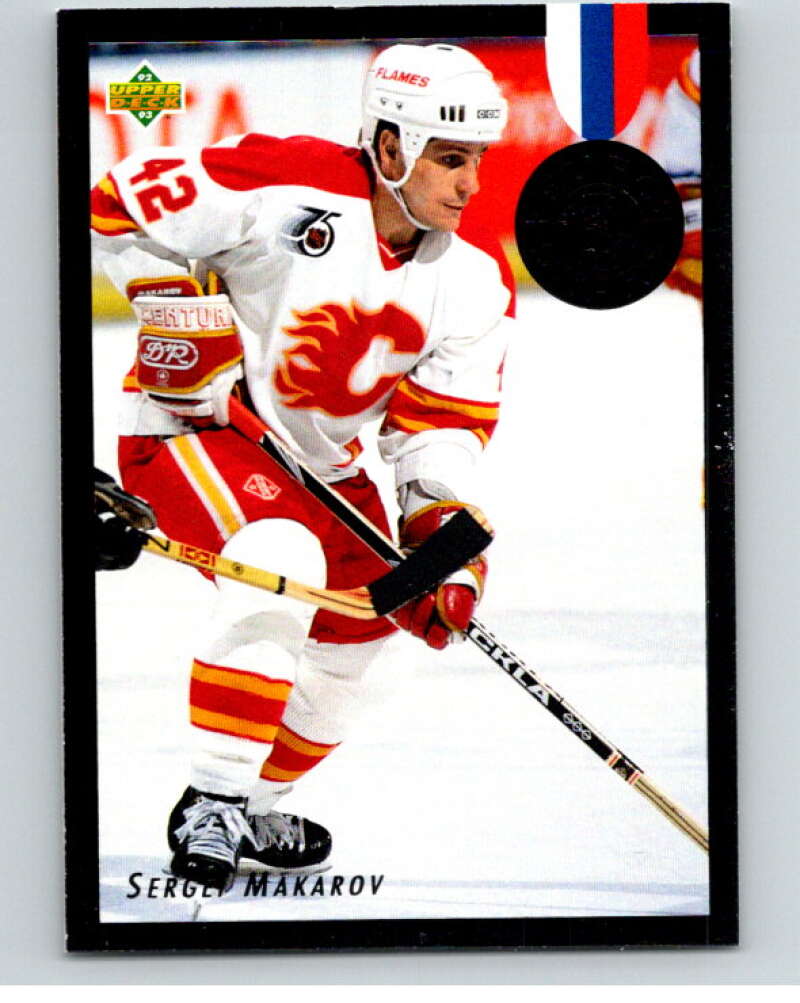 1992-93 Upper Deck Euro-Stars #E16 Sergei Makarov Calgary Flames V54429 Image 1
