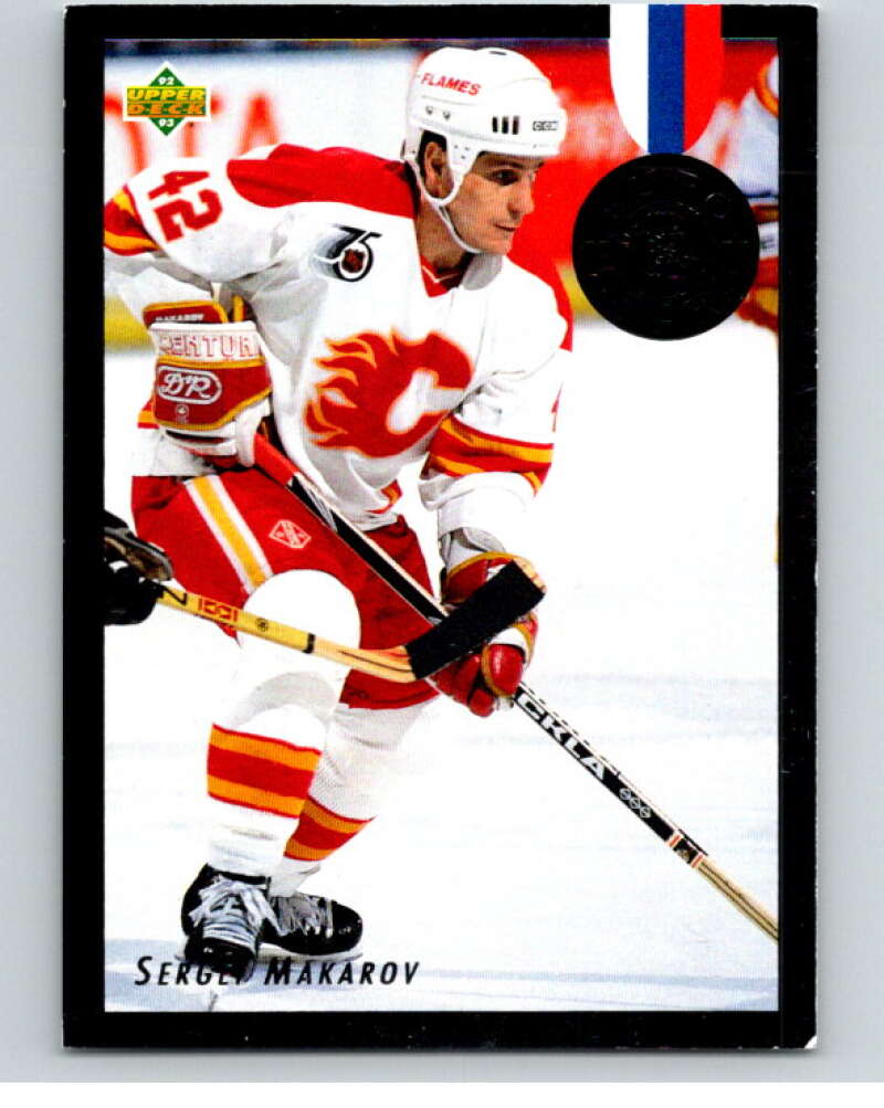 1992-93 Upper Deck Euro-Stars #E16 Sergei Makarov Calgary Flames V54430 Image 1