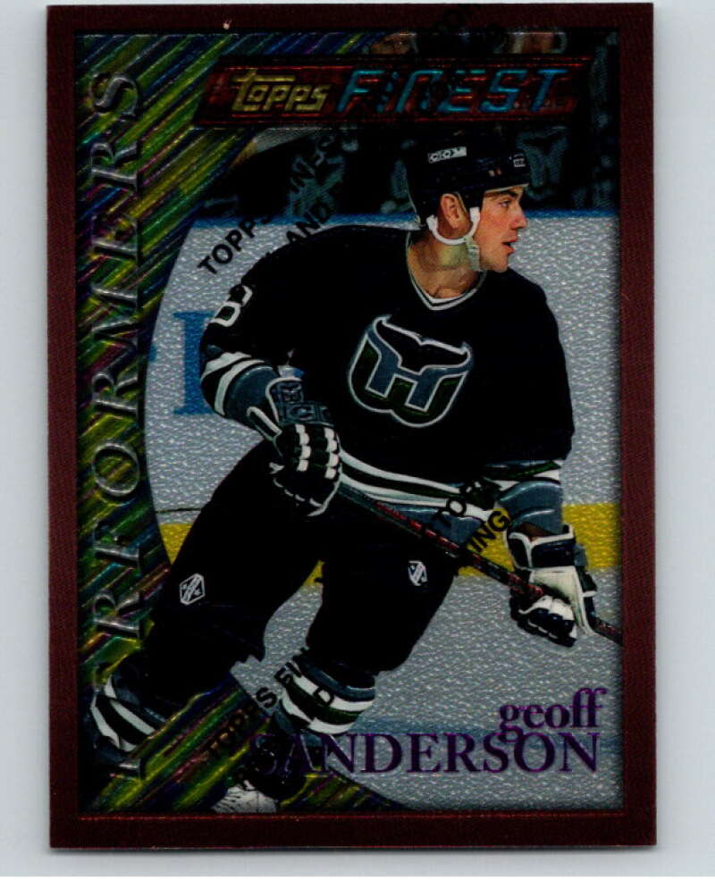 1995-96 Topps Finest #173 Geoff Sanderson Hartford Whalers V54563 Image 1