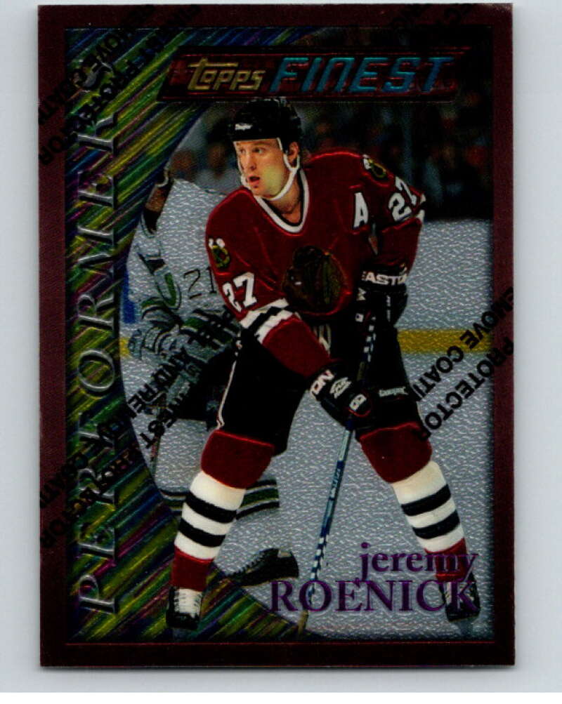 1995-96 Topps Finest #175 Jeremy Roenick Chicago Blackhawks V54564 Image 1