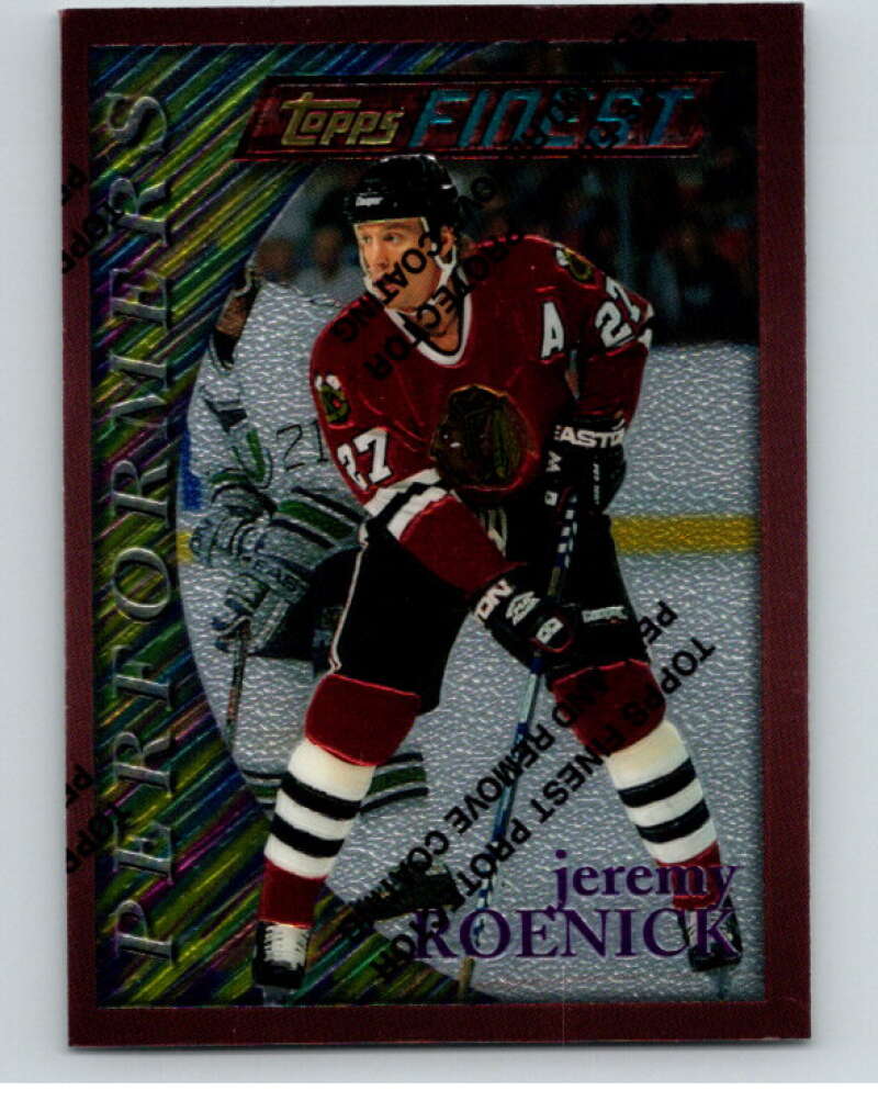 1995-96 Topps Finest #175 Jeremy Roenick Chicago Blackhawks V54565 Image 1