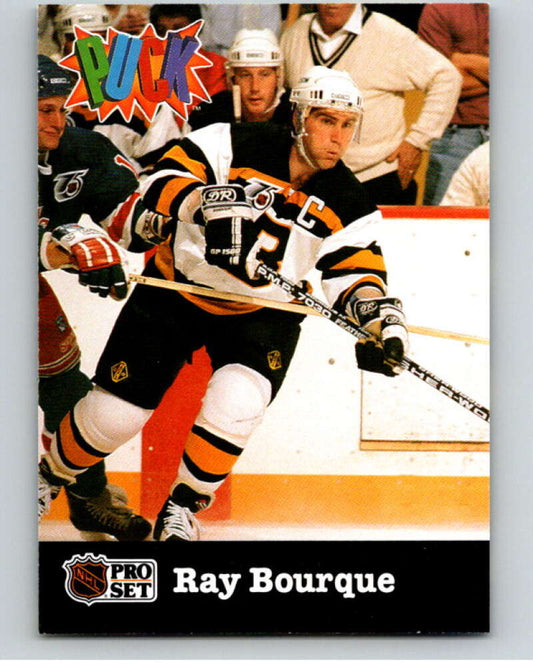 1991-92 Pro Set Puck Candy #1 Ray Bourque  Boston Bruins  V54582 Image 1