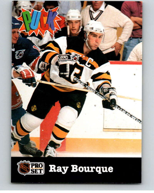 1991-92 Pro Set Puck Candy #1 Ray Bourque  Boston Bruins  V54584 Image 1