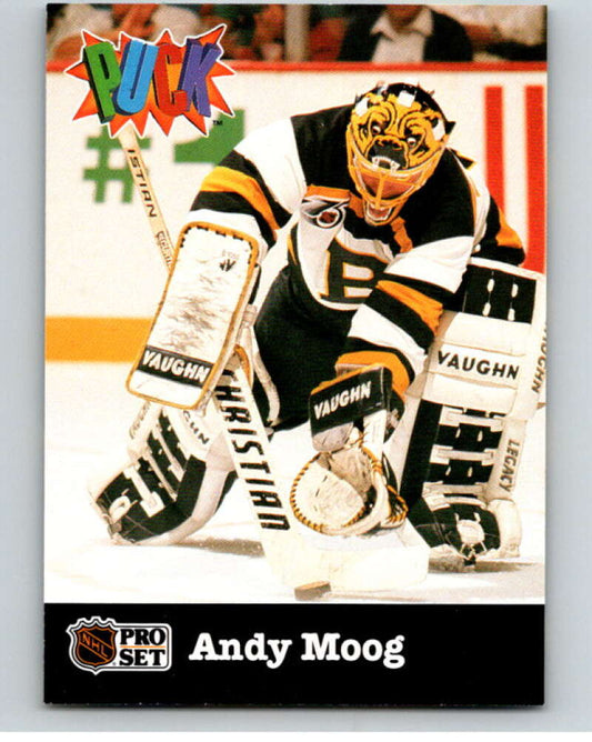 1991-92 Pro Set Puck Candy #2 Andy Moog  Boston Bruins  V54589 Image 1