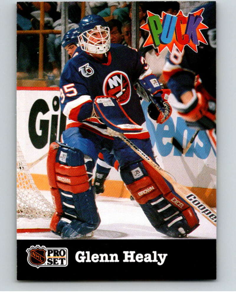 1991-92 Pro Set Puck Candy #18 Glenn Healy  New York Islanders  V54621 Image 1
